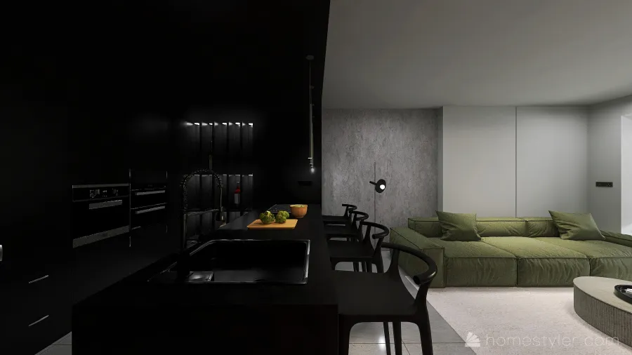 #KitchenContest- |Green| 3d design renderings
