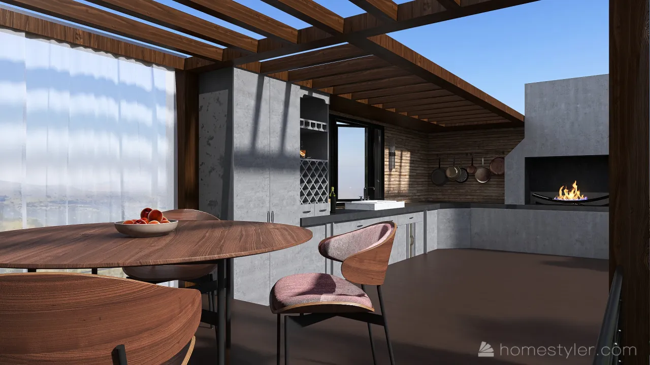 Courtyard 3d design renderings