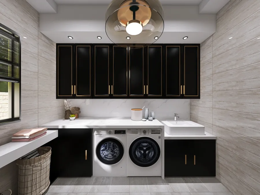 Contemporary Laundry Room 3d design renderings