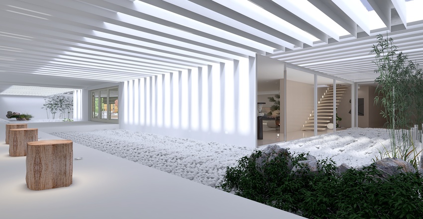 Entry & Hallway 3d design renderings