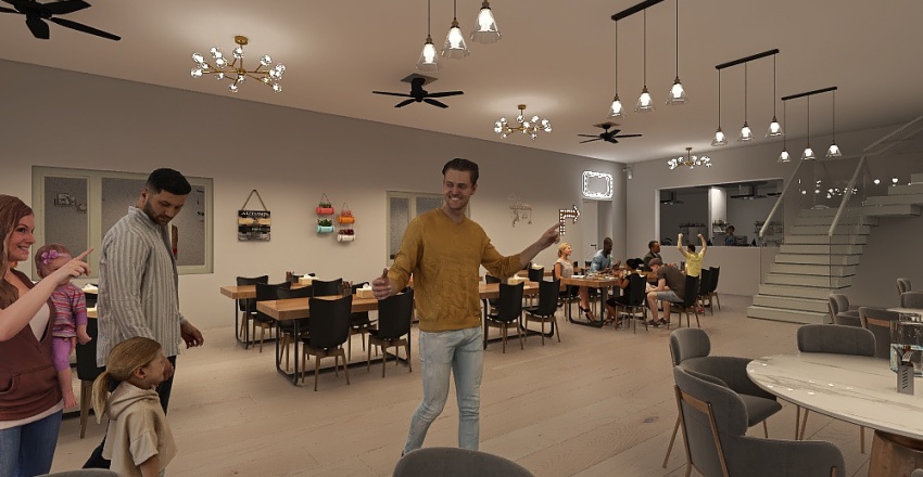 #HSDA2021Commercial-Deer🦌Coffee Restaurant 3d design renderings