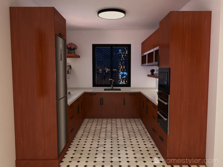 #KitchenContest - Horseshoe Kitchen 3d design renderings
