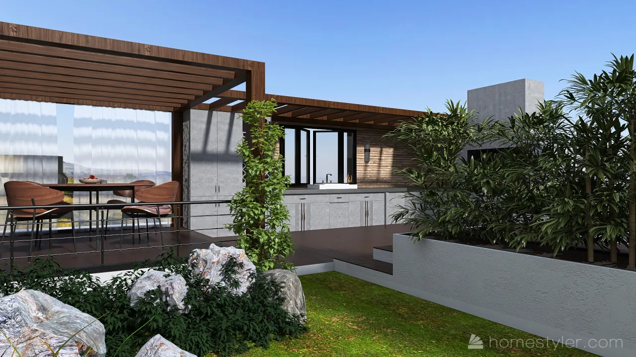 Courtyard 3d design renderings