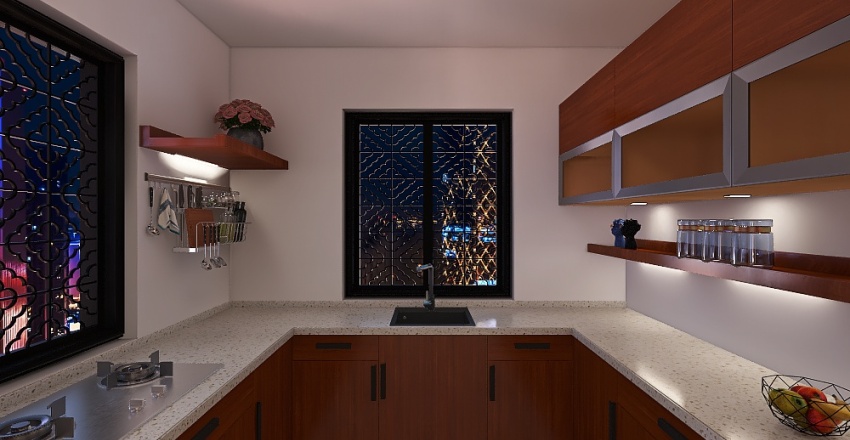 #KitchenContest - Horseshoe Kitchen 3d design renderings