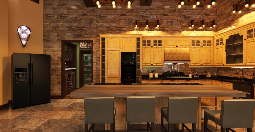 Contemporary Kitchen 3d design renderings