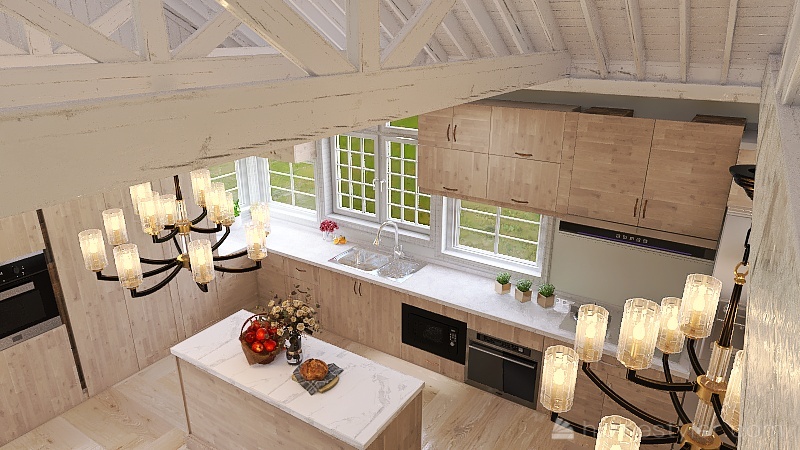 #KitchenContest ~ The old-fashioned way ~ (kind of) 3d design renderings