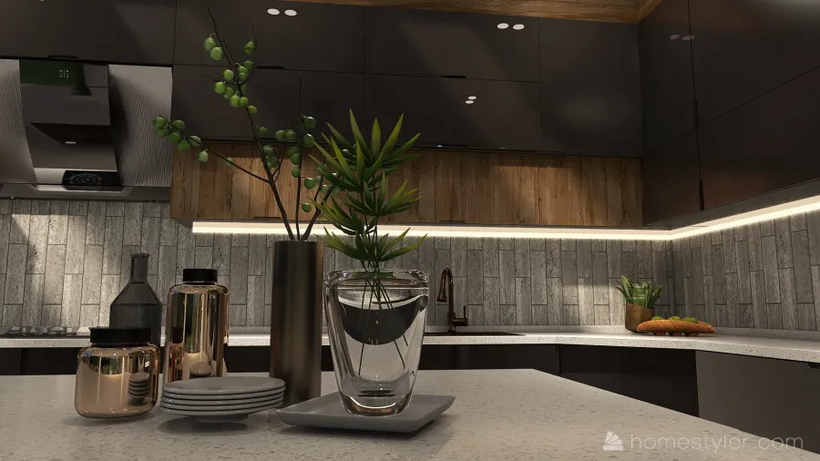#KitchenContest Shades of Brown 3d design renderings