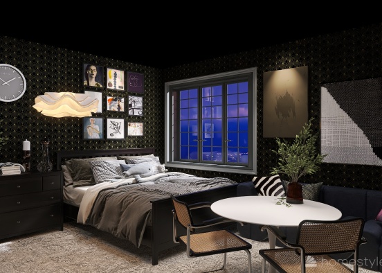 #black Apartment Design Rendering