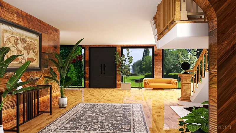 Bohemian Cabin 3d design renderings