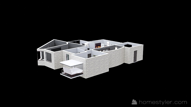Single story house 3d design picture 200.13