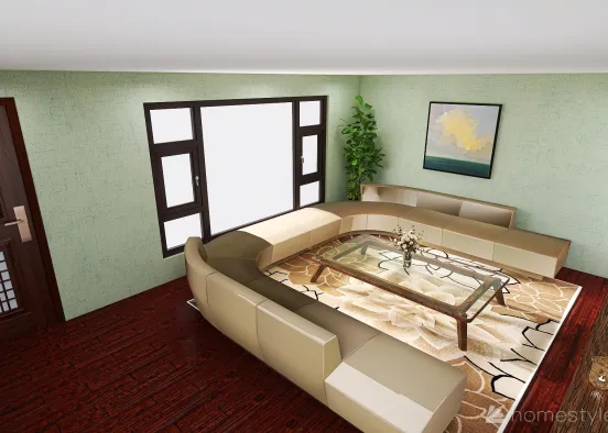 Living room Project Design Rendering