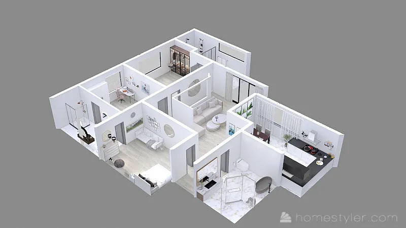 modern style home 3d design renderings