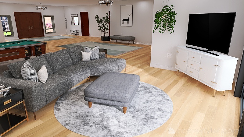 Living Room 3d design renderings