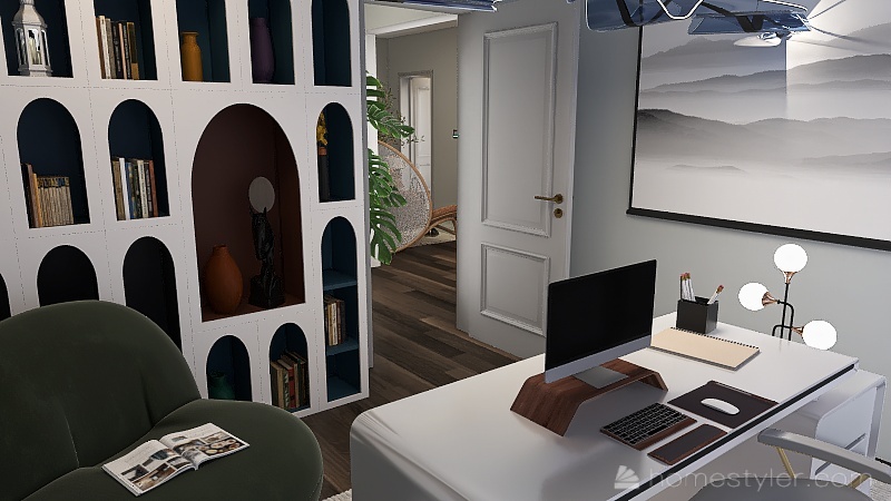 Apartment vintage 3d design renderings