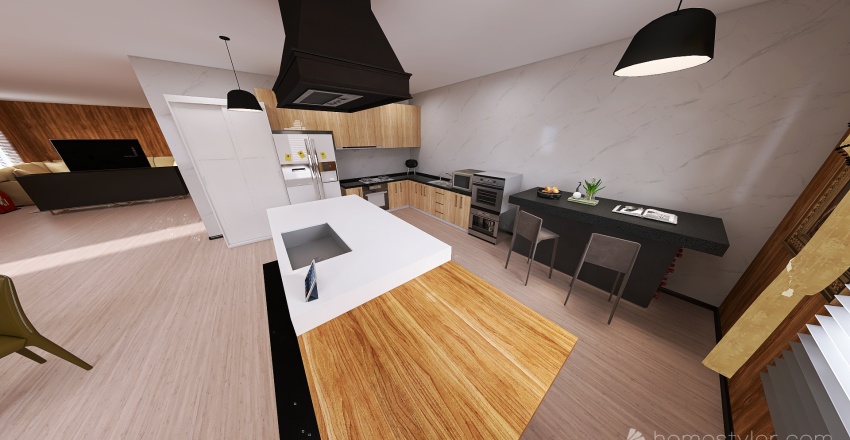 single story house 3d design renderings