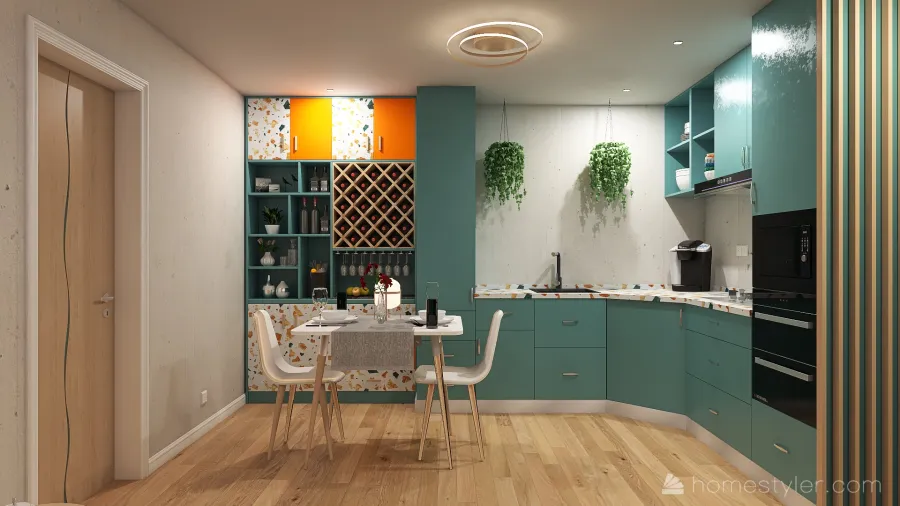 #KitchenContest Colourful Studio 3d design renderings