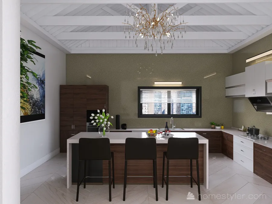 Living and Dining Room 3d design renderings