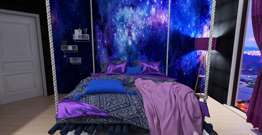 Girls Galaxy Room (for my friend  Artsy Aesthetic) 3d design renderings