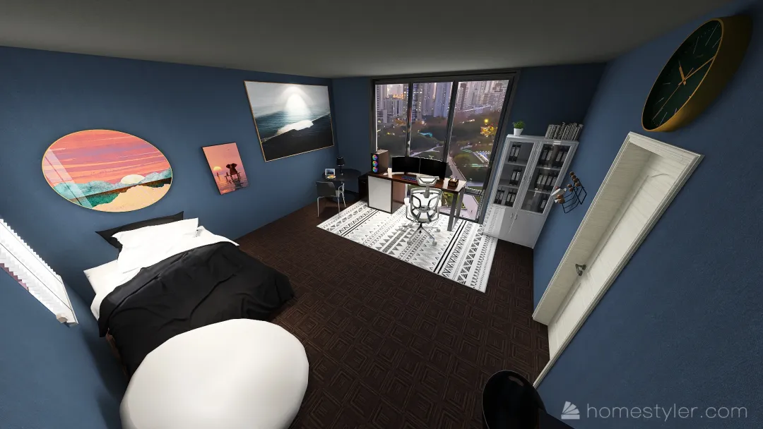 Jeremys Bedroom 3d design renderings