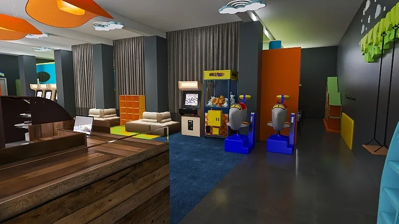 детский центр зал послверсия 3d design renderings