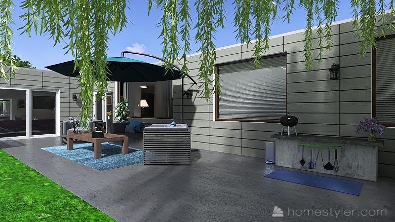 Single Story House 3d design renderings