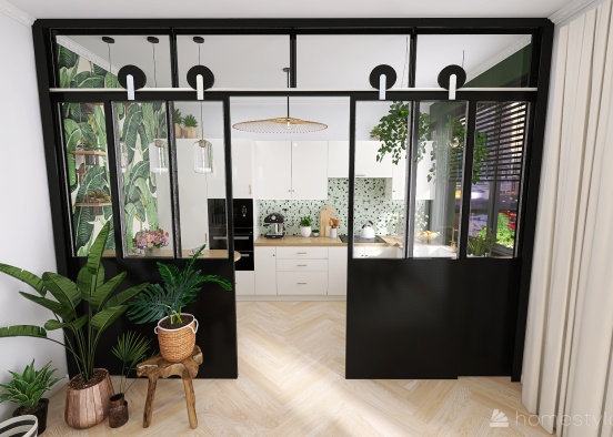 #KitchenContest - Green Kitchen Design Rendering