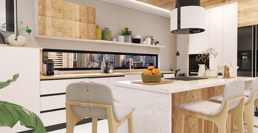 #KitchenContest Cozy Kitchen with pantry 3d design renderings