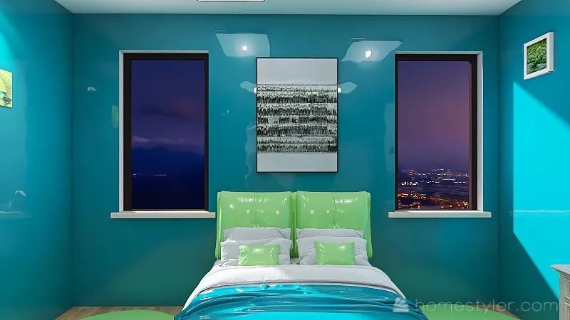 Two bedroom apartment 3d design renderings