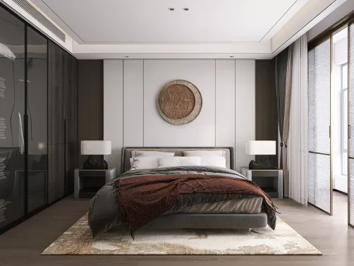 New Chinese Style Living and Bedroom Design