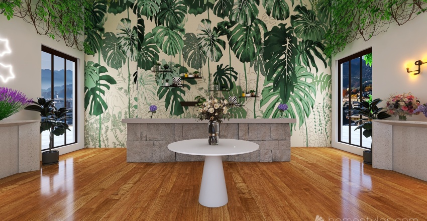 Botanical Shop 3d design renderings