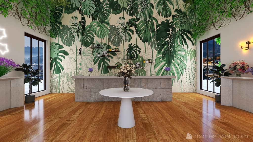 Botanical Shop 3d design renderings