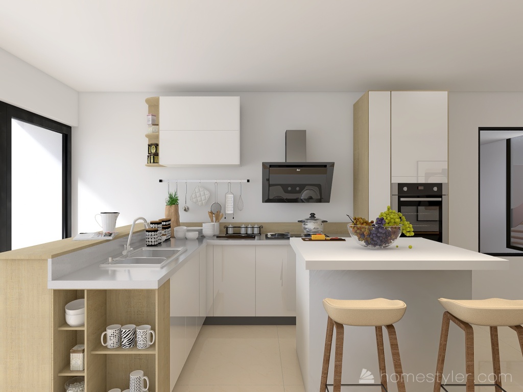Cocina y comedor 3d design renderings