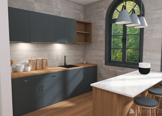 #KitchenContest Blue Slate Kitchen Design Rendering
