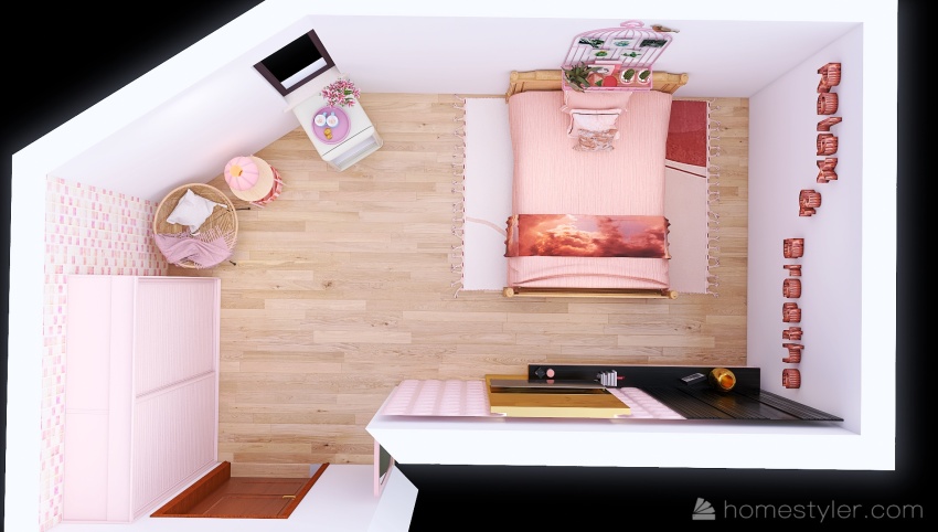 #TeaBreakContest - Relaxing Pink Bedroom 3d design picture 19.59