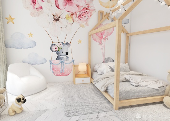 Baby girl bedroom Design Rendering