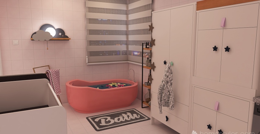 Bath and Changing Room 3d design renderings