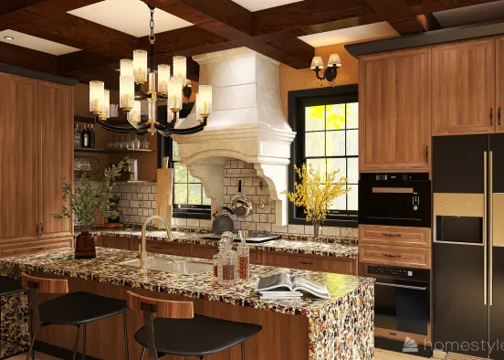 #KitchenContest - Rustic Kitchen Design Rendering