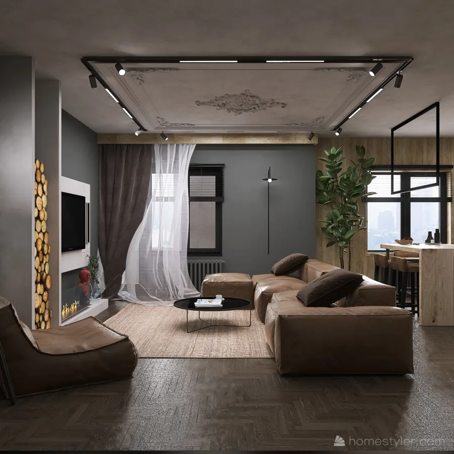 bachelor's lair 3d design renderings