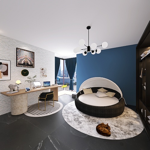 Sanjitha-bedroom 3d design renderings