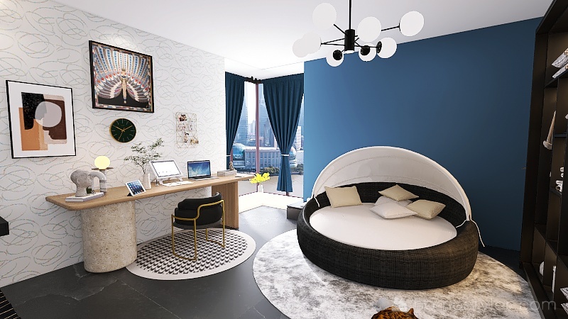 Sanjitha-bedroom 3d design renderings