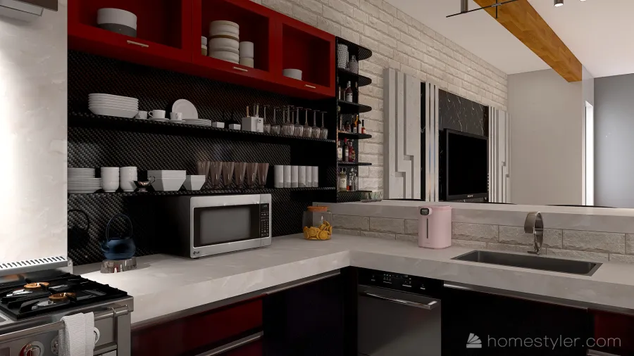#KitchenContest RBW Loft Apt 3d design renderings