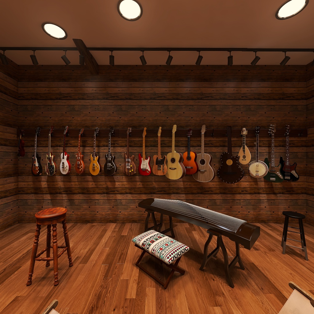 Contemporary Live Room 3d design renderings