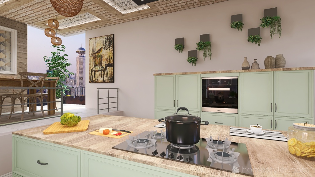 #KitchenContest  overlooking the metropolis 3d design renderings