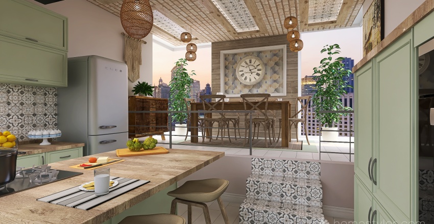 #KitchenContest  overlooking the metropolis 3d design renderings