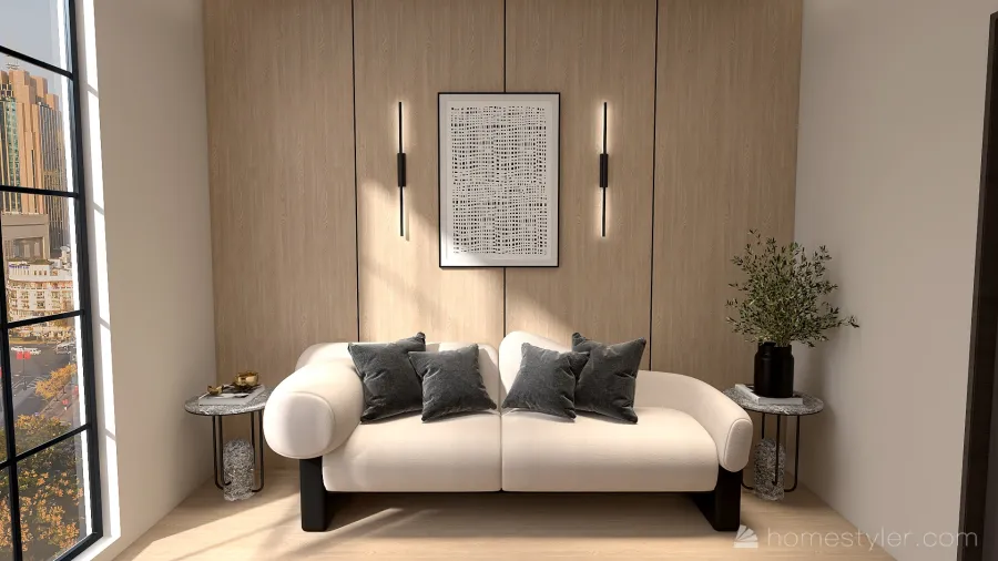 Modern Japandi Inspired Home 3d design renderings