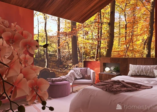 Warm and Cozy in Pink Design Rendering