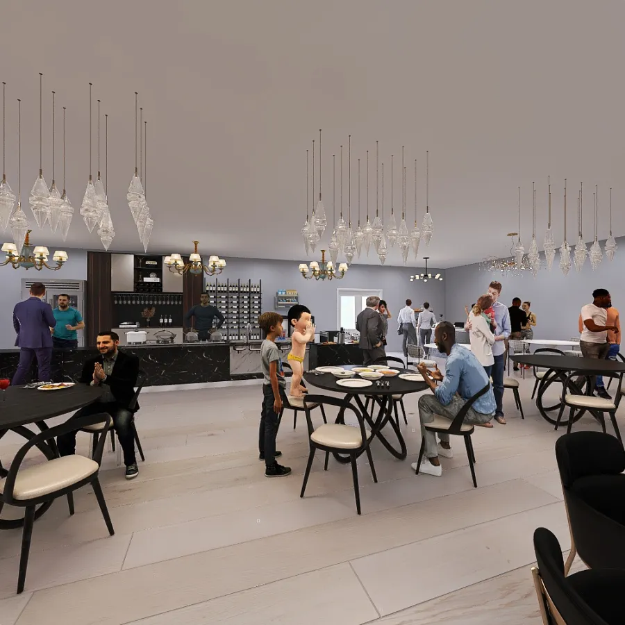 Food Court 3d design renderings