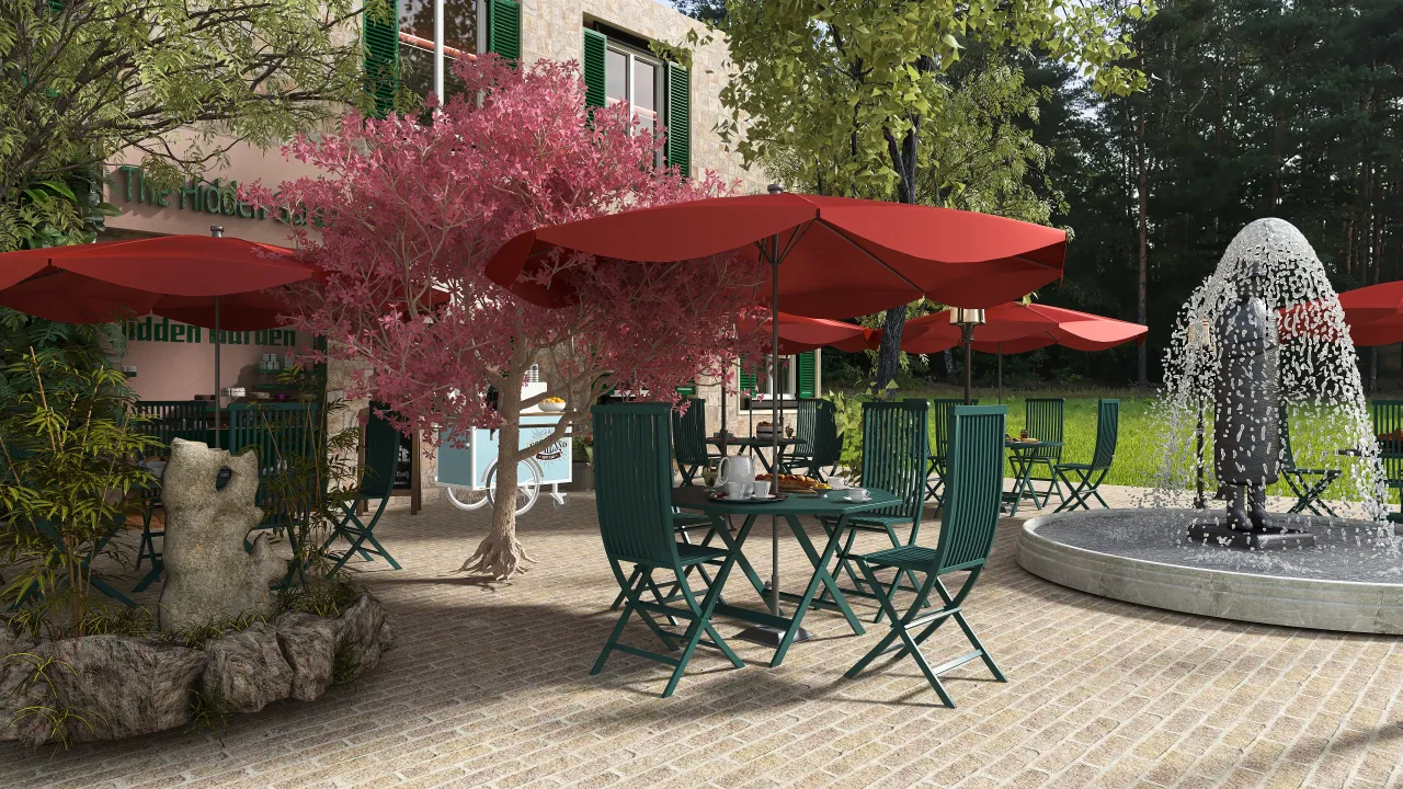 #TeaBreakContest-Exotic Coffee Place 3d design renderings