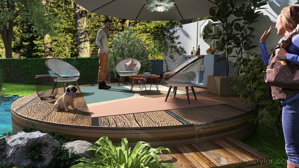 #TeaBreakContest in the garden with friends 3d design renderings