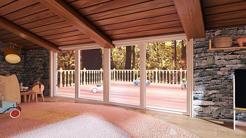 Warm and Cozy in Pink 3d design renderings